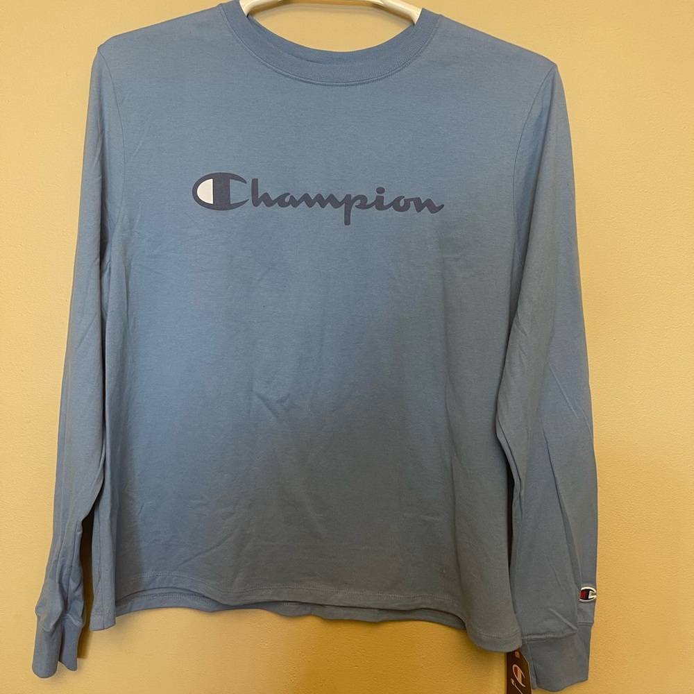 Champion Women's Classic Long-Sleeve T-Shirt with Script Logo . Size XL - Picture 3 of 6